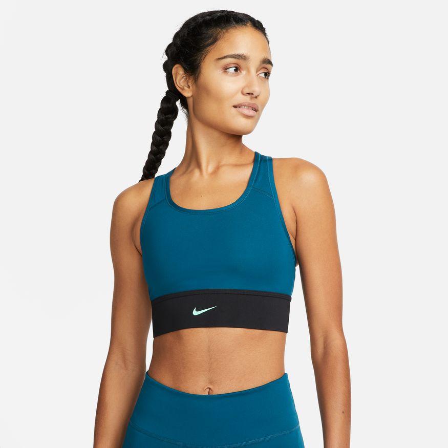 Buy Nike Black Swoosh Medium Support Longline Sports Bra from Next