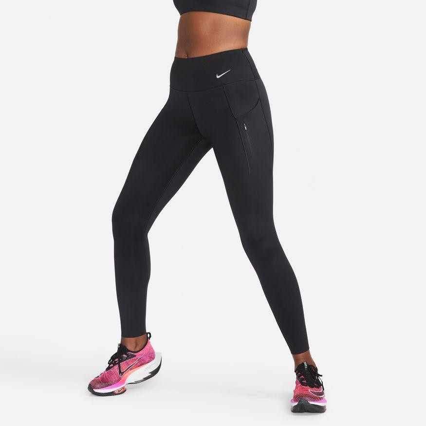 Womens Nike Go Mid- Rise Full- Length Leggings With Pockets