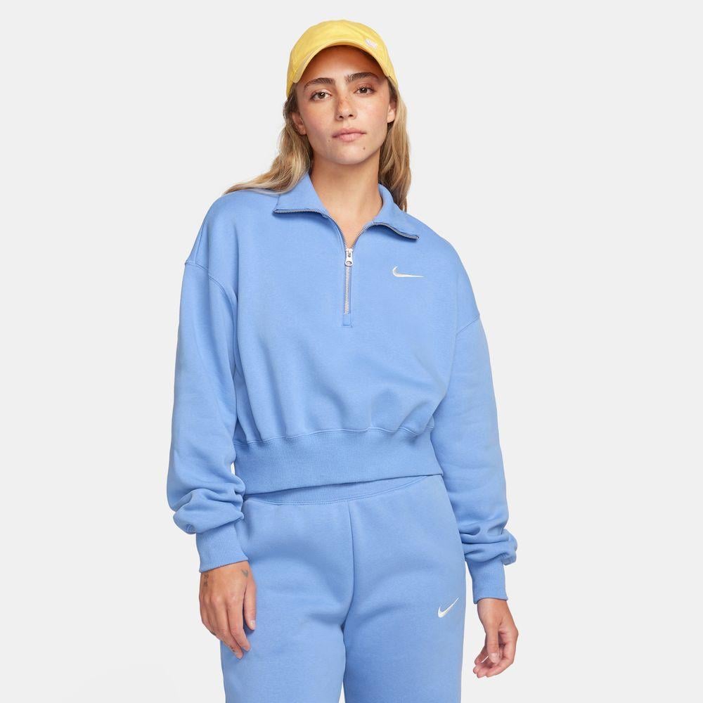 Womens Nike Sportswear Phoenix Fleece Oversized 1/2- Zip Crop Sweatshirt