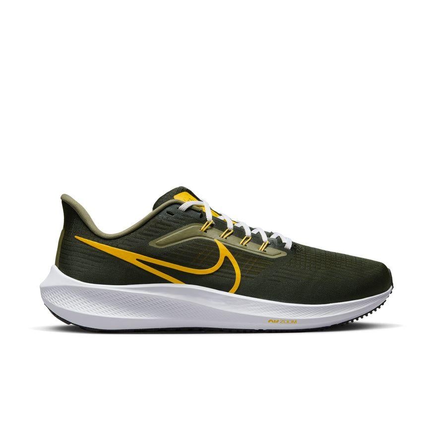 Nike Men's Pegasus 39 Running Shoes, Size 11, Gold/Green