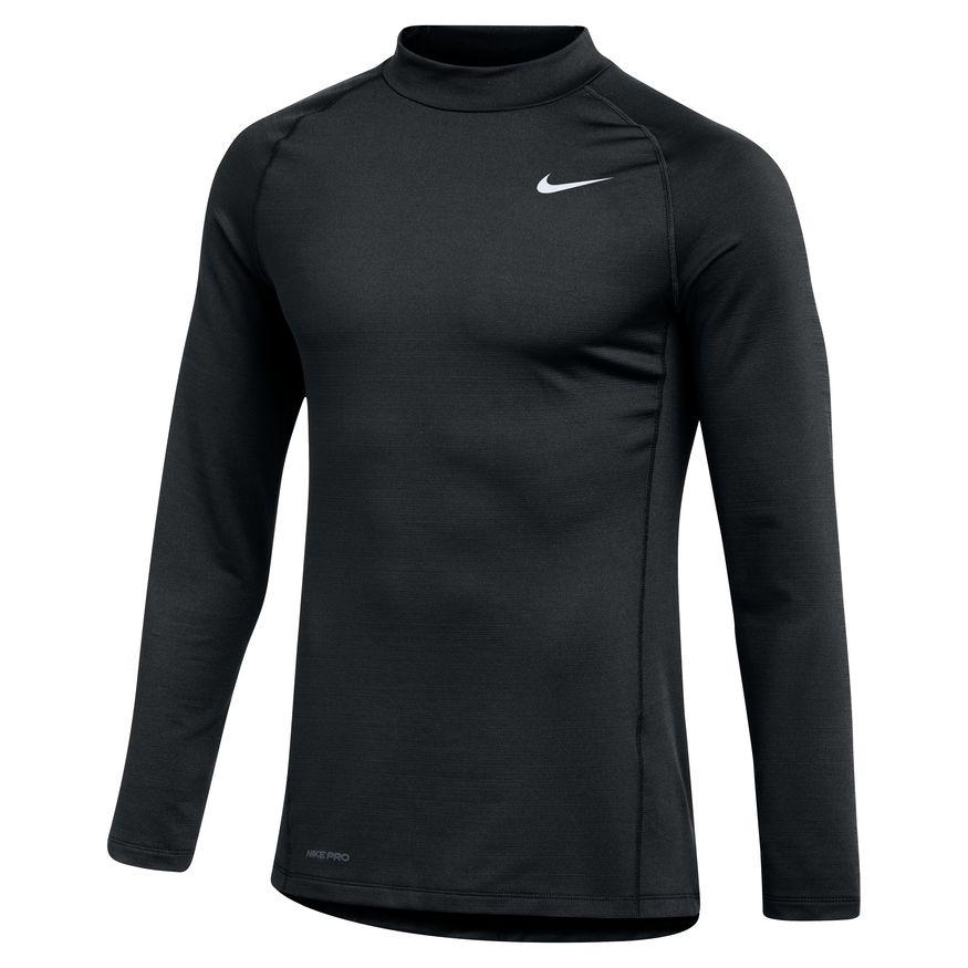 Nike Pro Men's Dri-Fit Slim Fit Long-Sleeve Top, Large, White/Black/Black