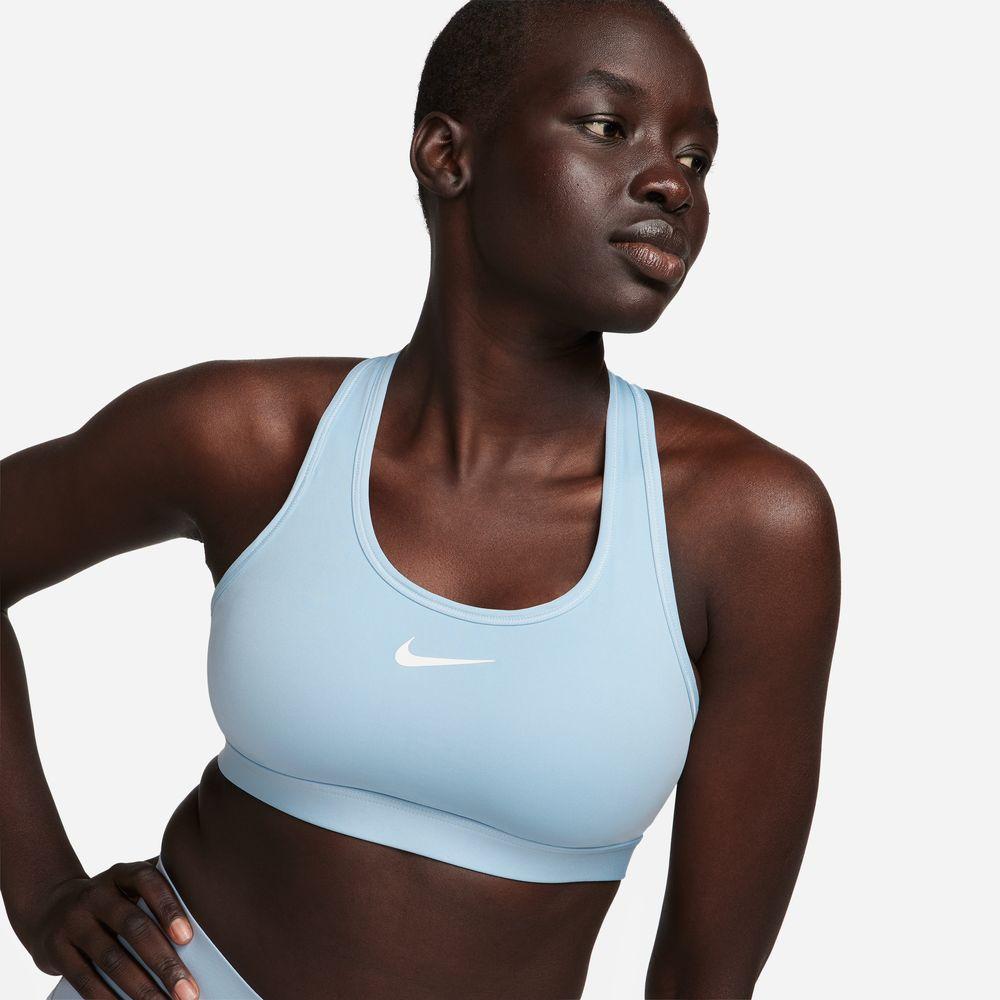 Nike Training Swoosh Dri-FIT high support sports bra in white
