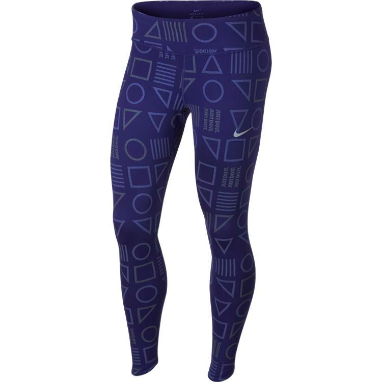 Reflective Running Tights - Black/patterned - Ladies